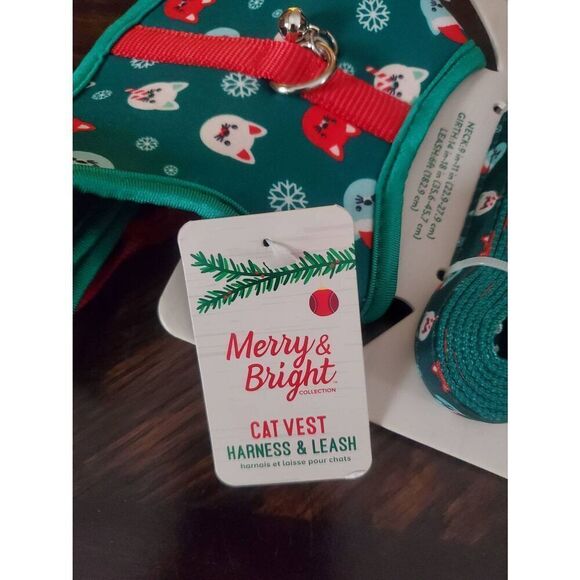 NWT MERRY AND BRIGHT CAT VEST AND HARNESS - Picture 2 of 6